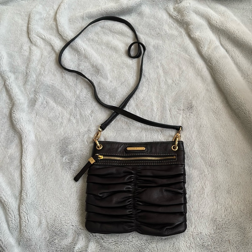 Black Leather Crossbody Bag